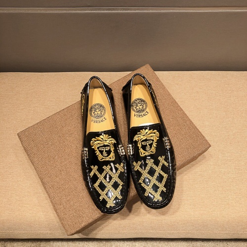 Versace Leather Shoes For Men #1006515 $82.00 USD, Wholesale Replica Versace Leather Shoes