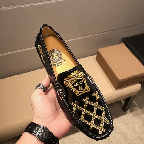 Replica Versace Leather Shoes For Men #1006515 $82.00 USD for Wholesale