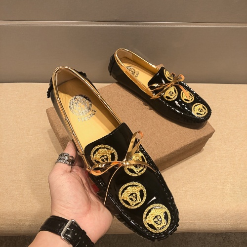 Replica Versace Leather Shoes For Men #1006517 $82.00 USD for Wholesale