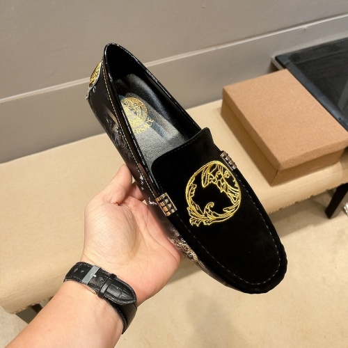 Replica Versace Leather Shoes For Men #1006518 $82.00 USD for Wholesale