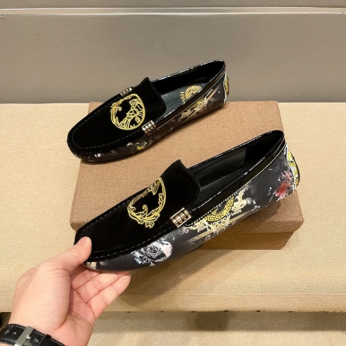 Replica Versace Leather Shoes For Men #1006518 $82.00 USD for Wholesale