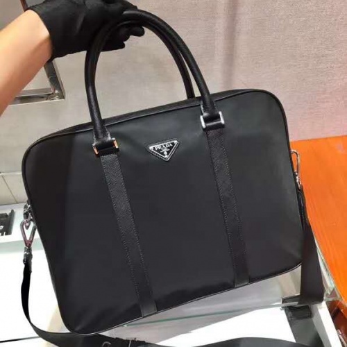 Replica Prada AAA Man Handbags #1006585 $130.00 USD for Wholesale