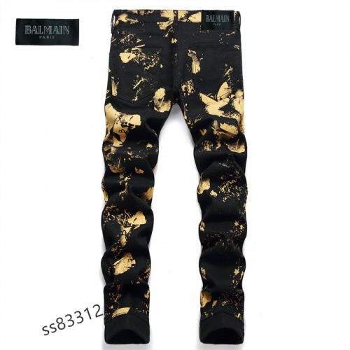 Replica Balmain Jeans For Men #1006969 $48.00 USD for Wholesale