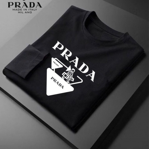 Replica Prada T-Shirts Long Sleeved For Men #1007010 $34.00 USD for Wholesale
