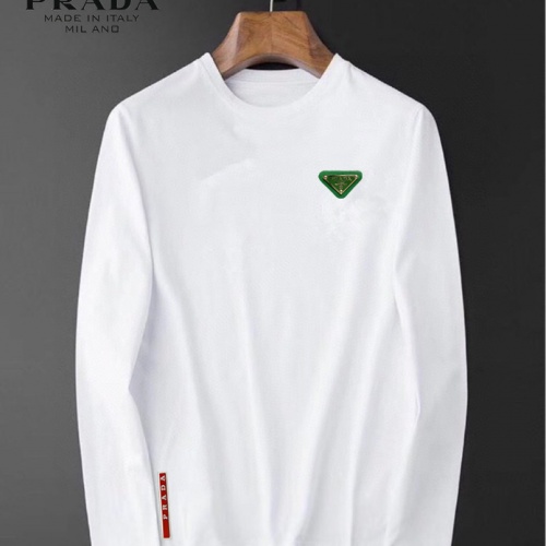 Prada T-Shirts Long Sleeved For Men #1007011 $34.00 USD, Wholesale Replica Prada T-Shirts