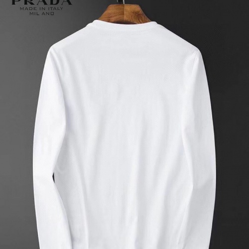 Replica Prada T-Shirts Long Sleeved For Men #1007011 $34.00 USD for Wholesale
