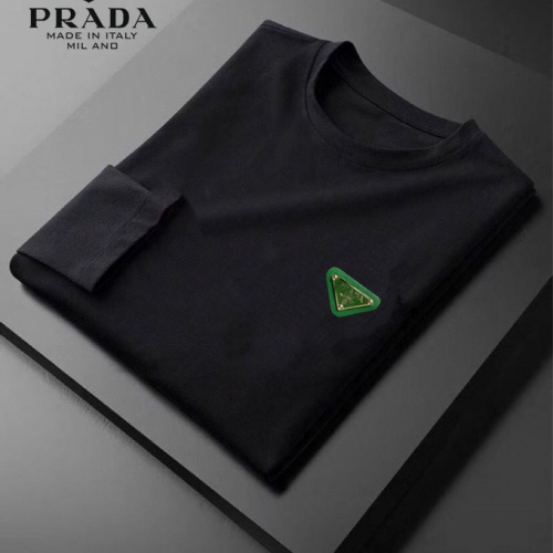 Replica Prada T-Shirts Long Sleeved For Men #1007012 $34.00 USD for Wholesale