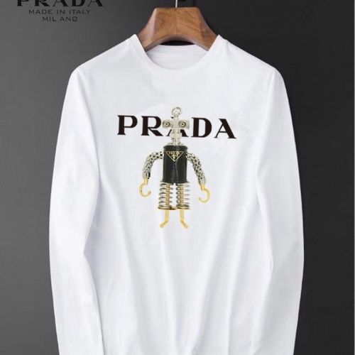 Prada T-Shirts Long Sleeved For Men #1007031 $34.00 USD, Wholesale Replica Prada T-Shirts