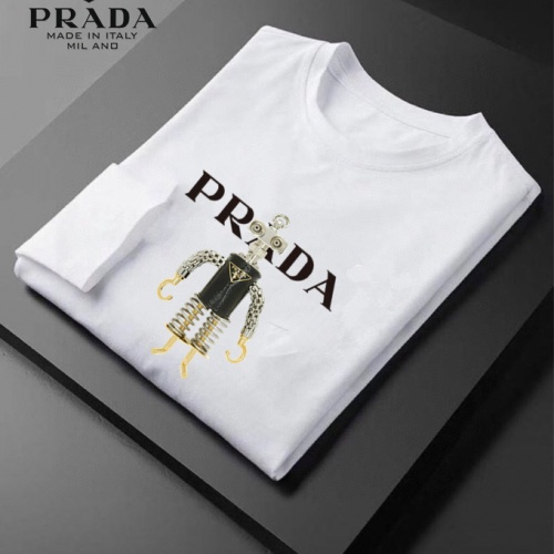 Replica Prada T-Shirts Long Sleeved For Men #1007031 $34.00 USD for Wholesale
