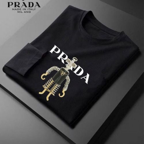 Replica Prada T-Shirts Long Sleeved For Men #1007032 $34.00 USD for Wholesale