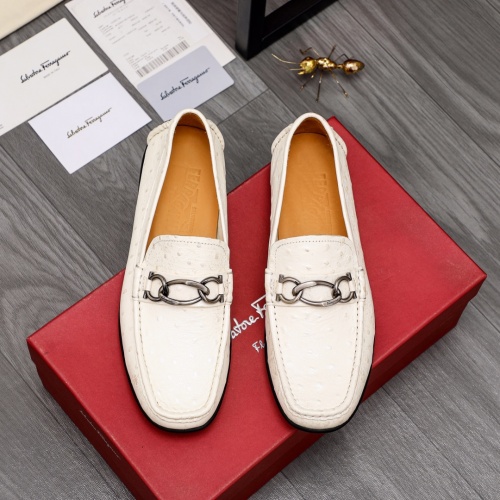 Replica Salvatore Ferragamo Leather Shoes For Men #1007133 $88.00 USD for Wholesale