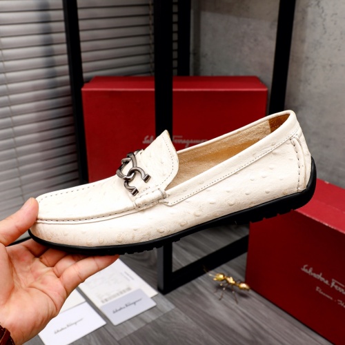Replica Salvatore Ferragamo Leather Shoes For Men #1007133 $88.00 USD for Wholesale