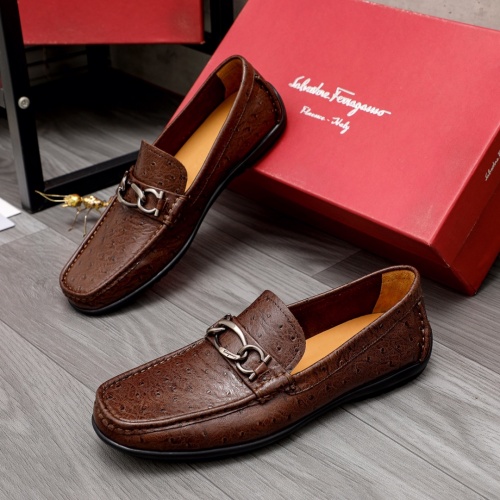Salvatore Ferragamo Leather Shoes For Men #1007135 $88.00 USD, Wholesale Replica Salvatore Ferragamo Leather Shoes