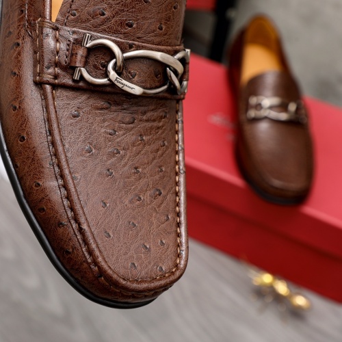 Replica Salvatore Ferragamo Leather Shoes For Men #1007135 $88.00 USD for Wholesale