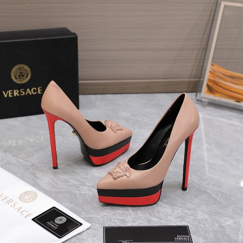 Replica Versace High-Heeled Shoes For Women #1007363 $128.00 USD for Wholesale