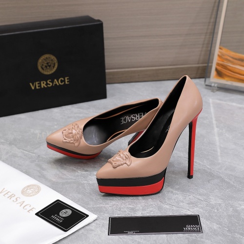 Replica Versace High-Heeled Shoes For Women #1007363 $128.00 USD for Wholesale