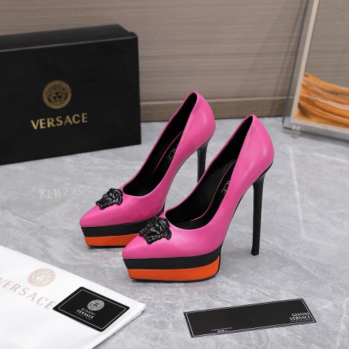 $128.00 USD Versace High-Heeled Shoes For Women #1007364
