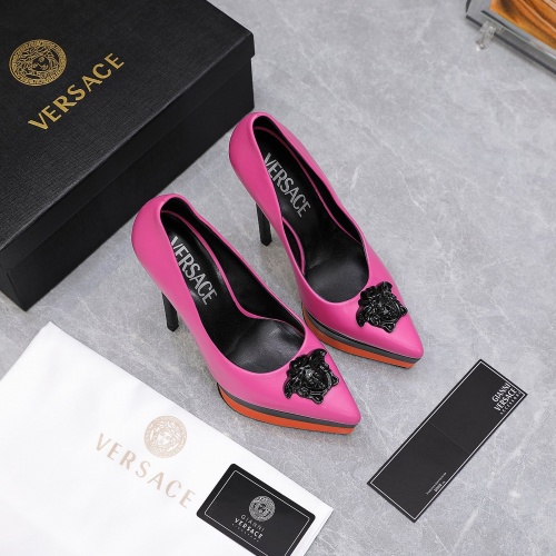Replica Versace High-Heeled Shoes For Women #1007364 $128.00 USD for Wholesale