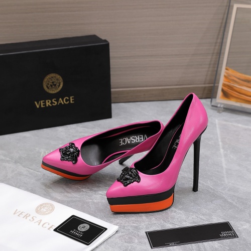 Replica Versace High-Heeled Shoes For Women #1007364 $128.00 USD for Wholesale