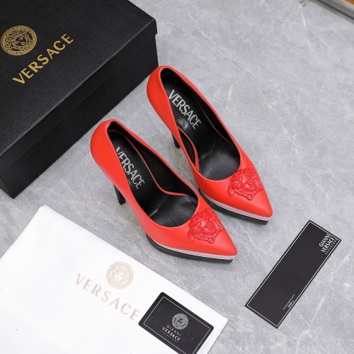 Replica Versace High-Heeled Shoes For Women #1007365 $128.00 USD for Wholesale