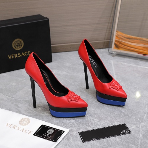 Replica Versace High-Heeled Shoes For Women #1007366 $128.00 USD for Wholesale