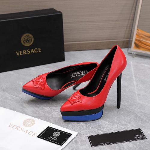 Replica Versace High-Heeled Shoes For Women #1007366 $128.00 USD for Wholesale