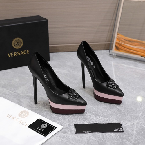 Replica Versace High-Heeled Shoes For Women #1007369 $128.00 USD for Wholesale