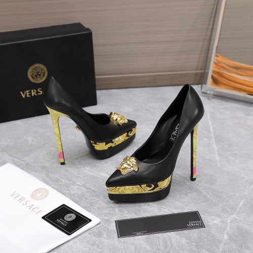 Replica Versace High-Heeled Shoes For Women #1007370 $128.00 USD for Wholesale