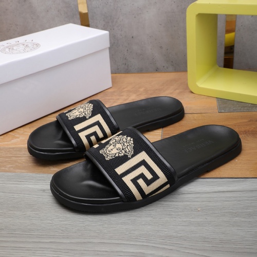 Replica Versace Slippers For Men #1008099 $56.00 USD for Wholesale