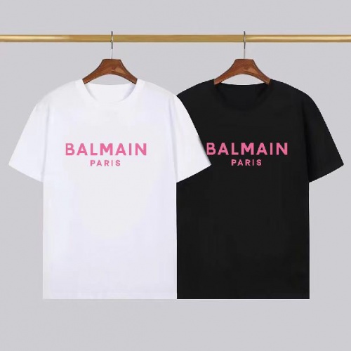 Replica Balmain T-Shirts Short Sleeved For Men #1008479 $23.00 USD for Wholesale