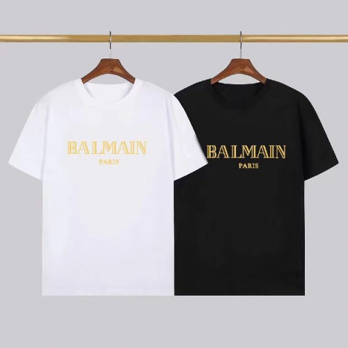 Replica Balmain T-Shirts Short Sleeved For Men #1008483 $23.00 USD for Wholesale