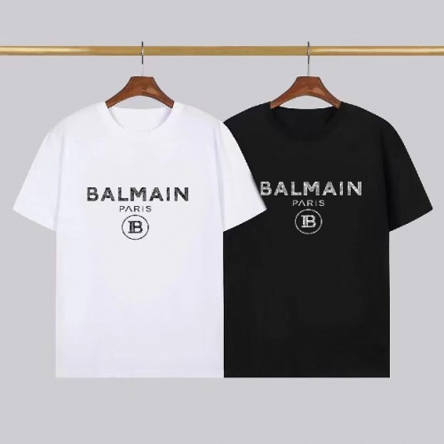 Replica Balmain T-Shirts Short Sleeved For Men #1008490 $23.00 USD for Wholesale