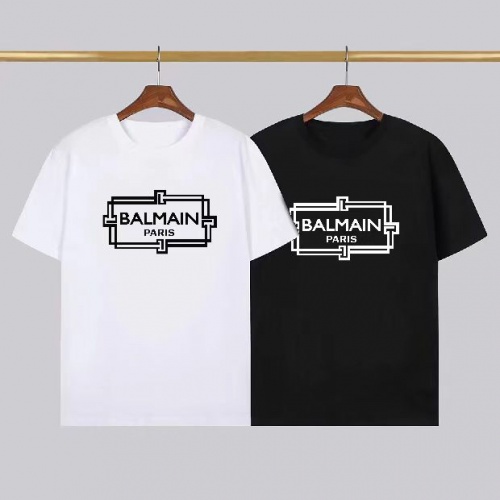 Replica Balmain T-Shirts Short Sleeved For Men #1008495 $23.00 USD for Wholesale