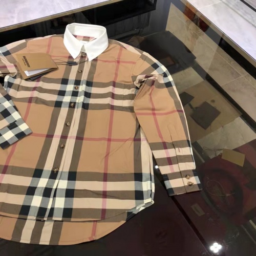 Replica Burberry Shirts Long Sleeved For Women #1008974 $72.00 USD for Wholesale