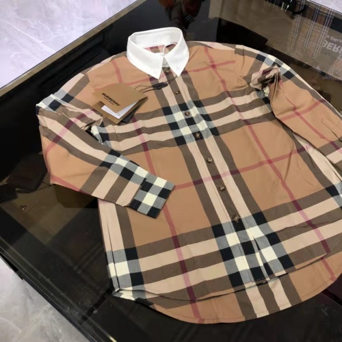 Replica Burberry Shirts Long Sleeved For Women #1008974 $72.00 USD for Wholesale