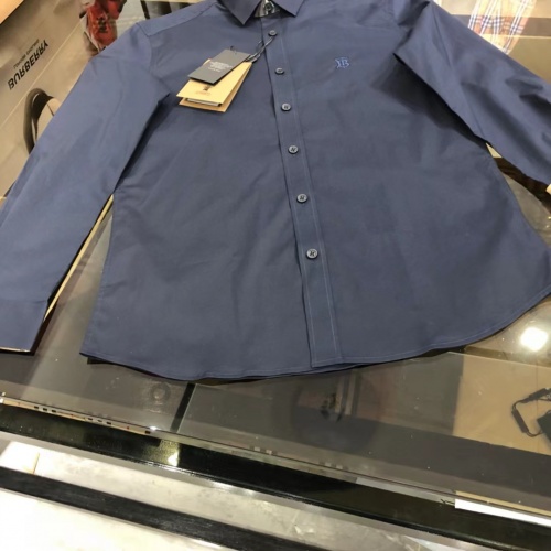 Replica Burberry Shirts Long Sleeved For Men #1008985 $64.00 USD for Wholesale