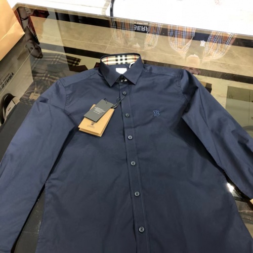 Replica Burberry Shirts Long Sleeved For Men #1008985 $64.00 USD for Wholesale