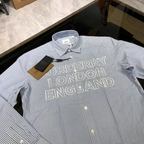Replica Burberry Shirts Long Sleeved For Men #1009031 $72.00 USD for Wholesale