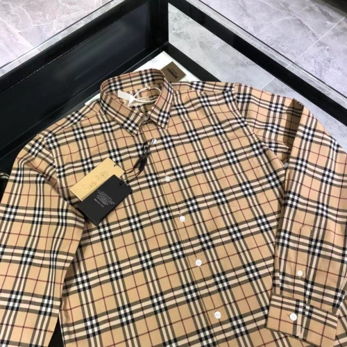 Replica Burberry Shirts Long Sleeved For Men #1009054 $64.00 USD for Wholesale