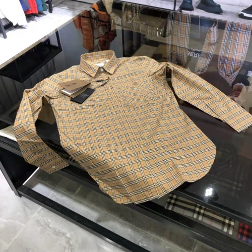 Replica Burberry Shirts Long Sleeved For Men #1009056 $64.00 USD for Wholesale