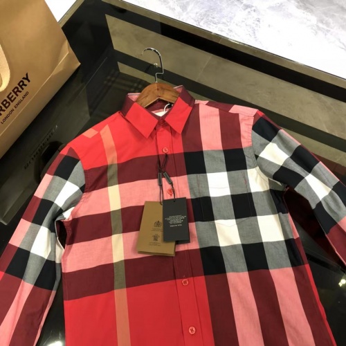 Replica Burberry Shirts Long Sleeved For Men #1009086 $64.00 USD for Wholesale