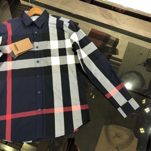 Replica Burberry Shirts Long Sleeved For Men #1009091 $64.00 USD for Wholesale