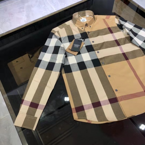 Replica Burberry Shirts Long Sleeved For Men #1009095 $64.00 USD for Wholesale