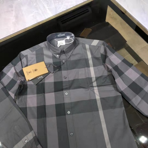 Replica Burberry Shirts Long Sleeved For Men #1009097 $64.00 USD for Wholesale