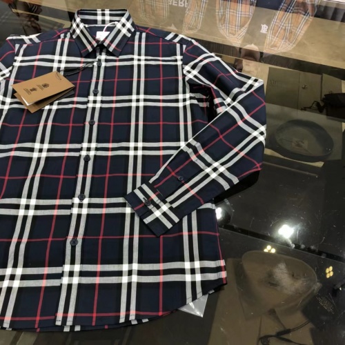 Replica Burberry Shirts Long Sleeved For Men #1009109 $64.00 USD for Wholesale