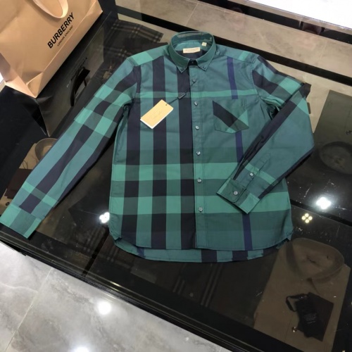 Burberry Shirts Long Sleeved For Men #1009111 $64.00 USD, Wholesale Replica Burberry Shirts