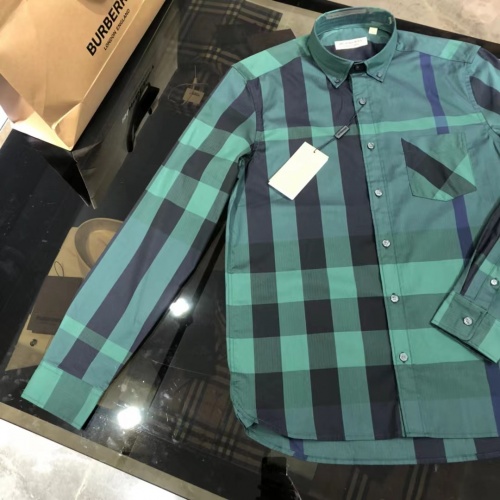 Replica Burberry Shirts Long Sleeved For Men #1009111 $64.00 USD for Wholesale