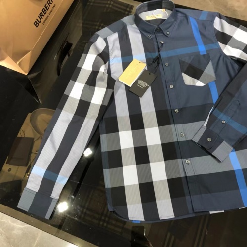 Replica Burberry Shirts Long Sleeved For Men #1009112 $64.00 USD for Wholesale