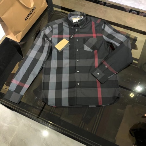 Burberry Shirts Long Sleeved For Men #1009113 $64.00 USD, Wholesale Replica Burberry Shirts
