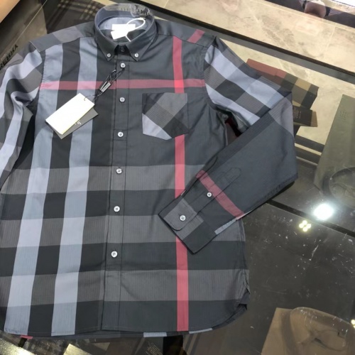 Replica Burberry Shirts Long Sleeved For Men #1009113 $64.00 USD for Wholesale